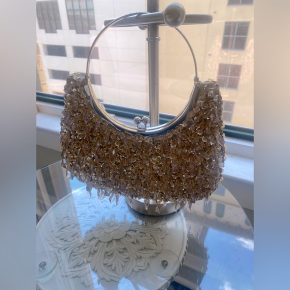 VINTAGE BEADED EVENING BAG  10 x 10 Inches